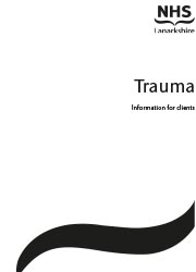 nhs lanarkshire booklets trauma self help